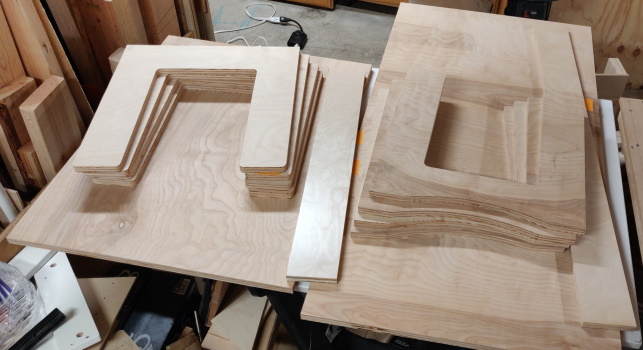 All pieces cut and routed