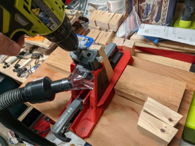 The Armor Tools pocket hole jig works great.