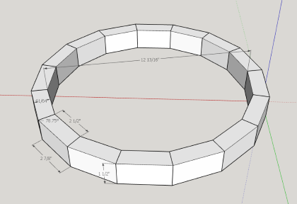 Model of the dice tray created in SketchUp.